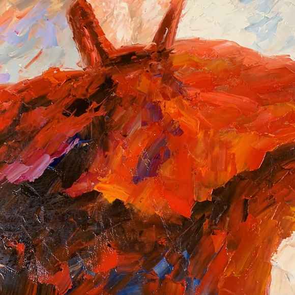 Beautiful woman original oil painting. Painting 21 x 24.5. Canvas 23.25 x 27 - Picture 7 of 8